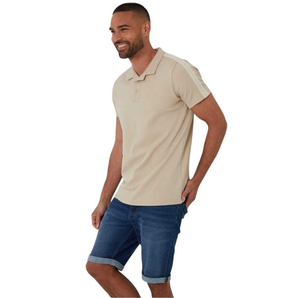 Threadbare Mens Kirkby Polo Shirt / Stone